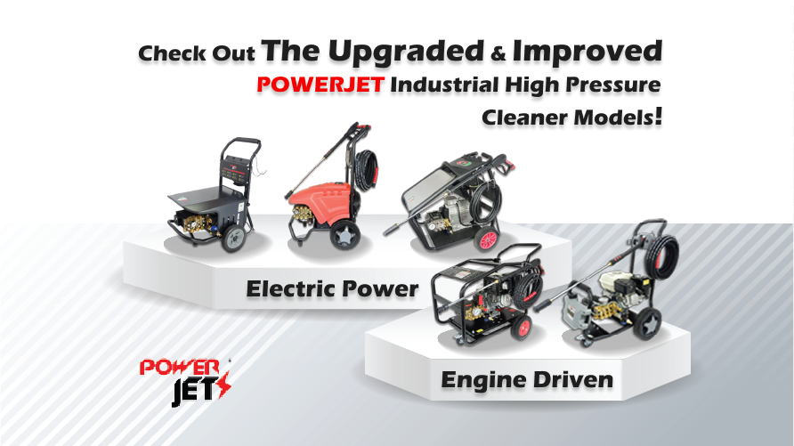  Check Out The Upgraded & Improved POWERJET Industrial High Pressure Cleaner Models!